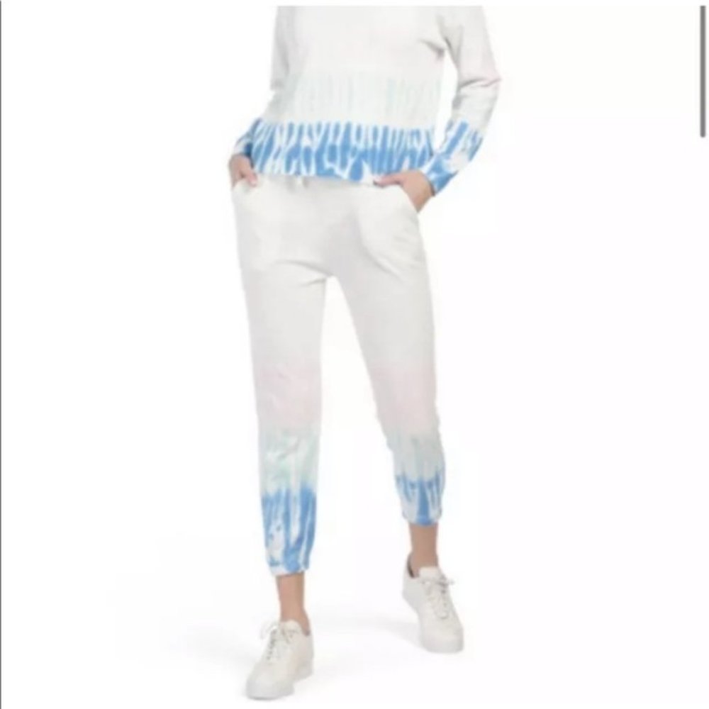 SPLENDID Tie Dye White Joggers Medium NWT